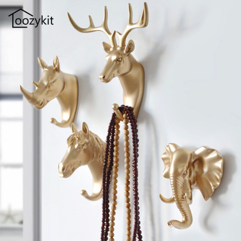 Loozykit Wall Hooks Animal Shape Wall Hanging Clothes Keys Hanging Hooks