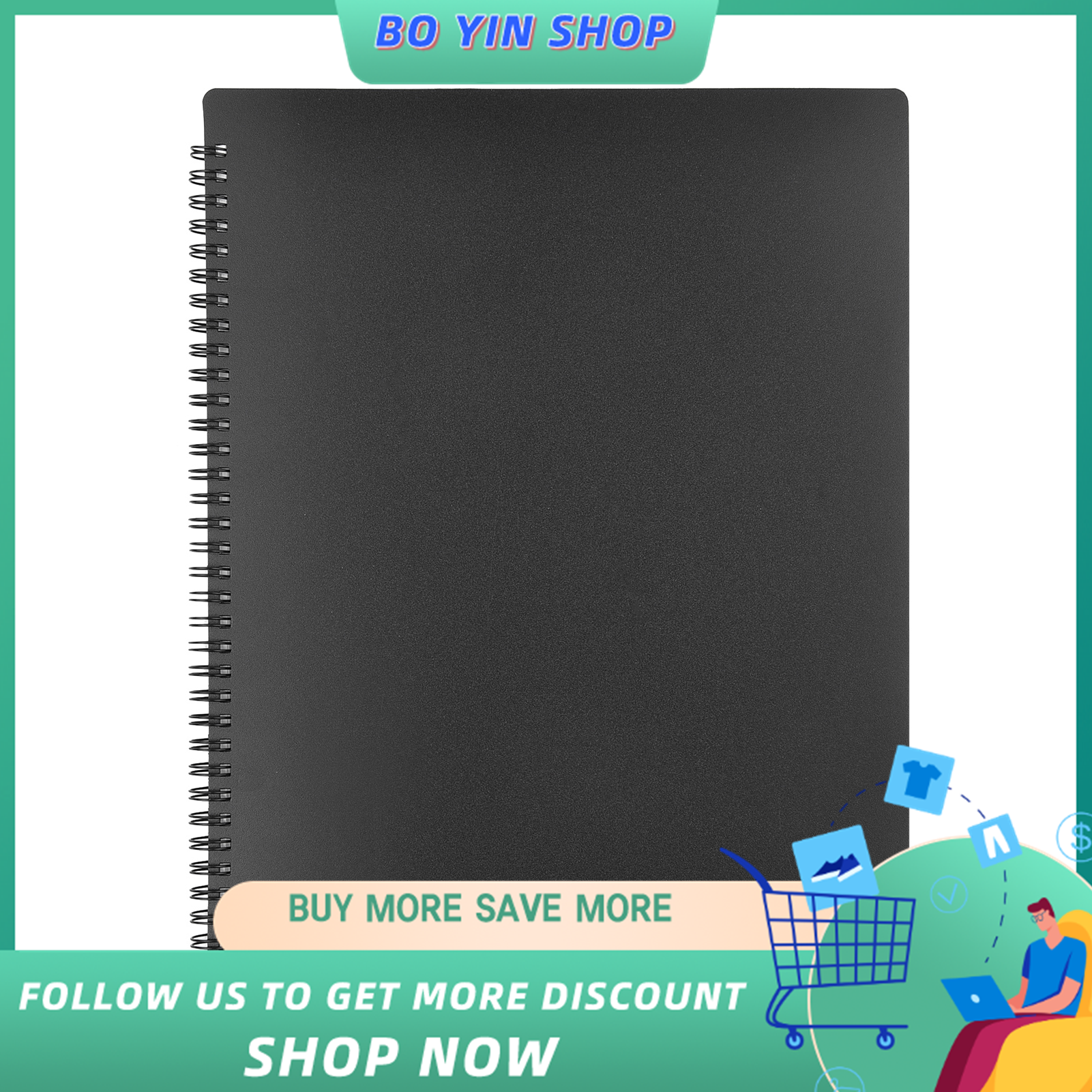 Flatsons FB-02 A4 Size Music Score Holder Paper Sheet Document File Organizer Music Paper Folder 40 Pockets for Guitar Violin Piano Players