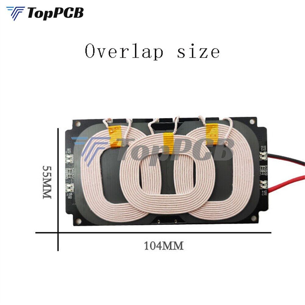 12V 24V 20W Type-C Qi Wireless Charger Module fast charging Transmitter Anti-reverse Short circuit protection board Car 3 Coils