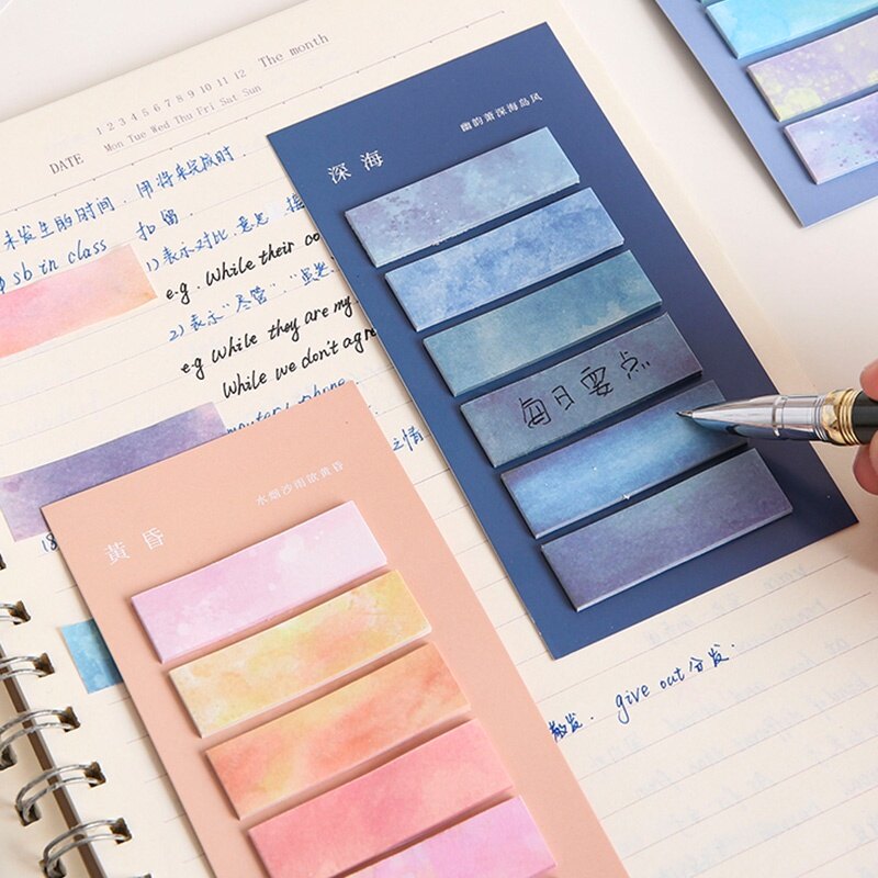 120 Tờ Nhãn Dán Chỉ Mục Màu Gradient Phong Cách Instagram Nhãn Dán Phân Loại Đáng Yêu
