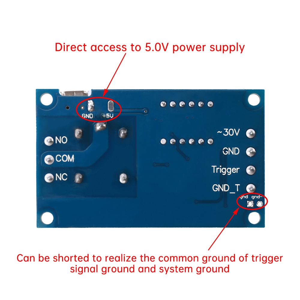 PANTHON Micro USB/Type-C 5V Timer Relay Time Delay Relay DC 6-30V Delay Controller Board Trigger Delay Switching Relay Module with LCD Display