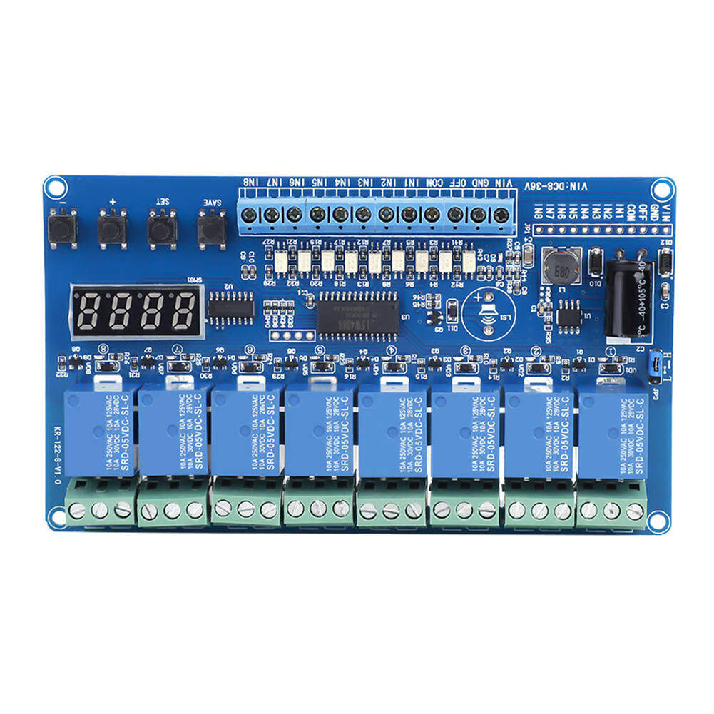 8-36V 8-channel Multifunction Time Delay Relay Relay Module Interface Board Module Optocoupler LED