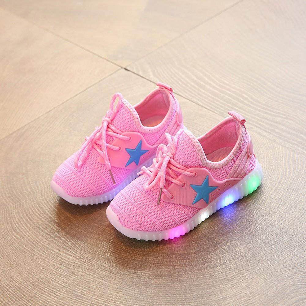 Giá bán CocolMax Trẻ Em Trẻ em Bé Trai Bé Gái Lưới Đèn LED Dạ Quang Thể Thao Chạy Giày Giày