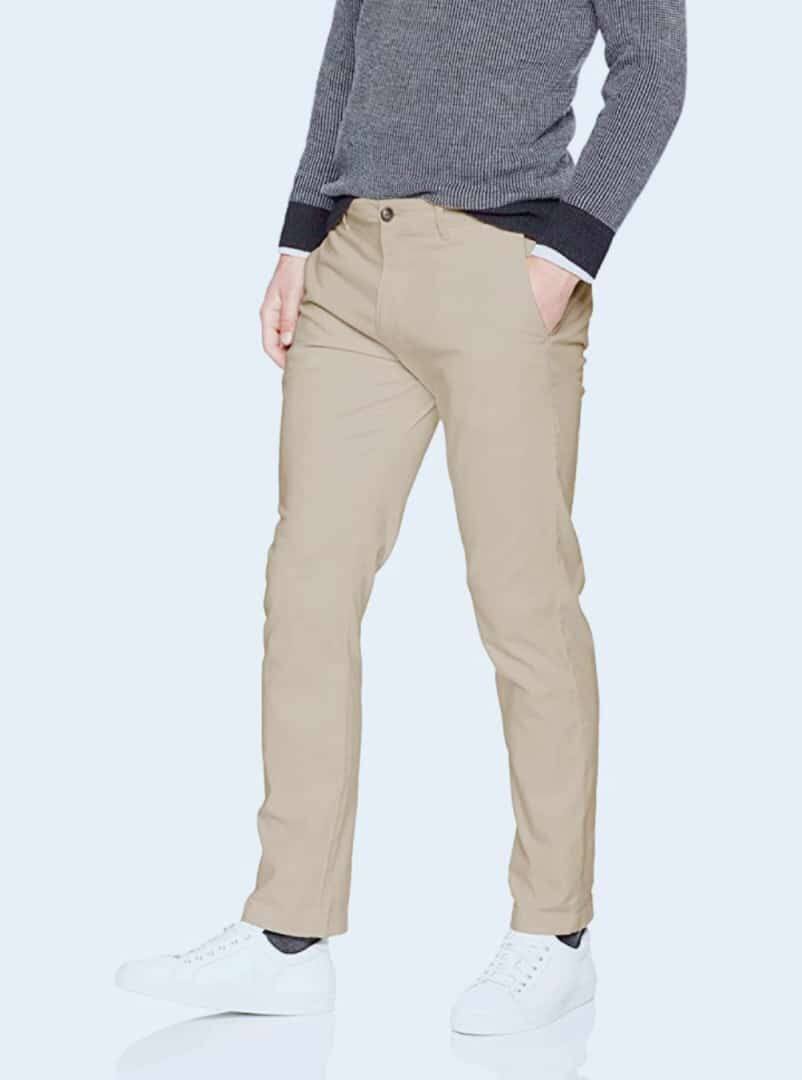 Zara Man Long Pants Casual Khaki Slim 