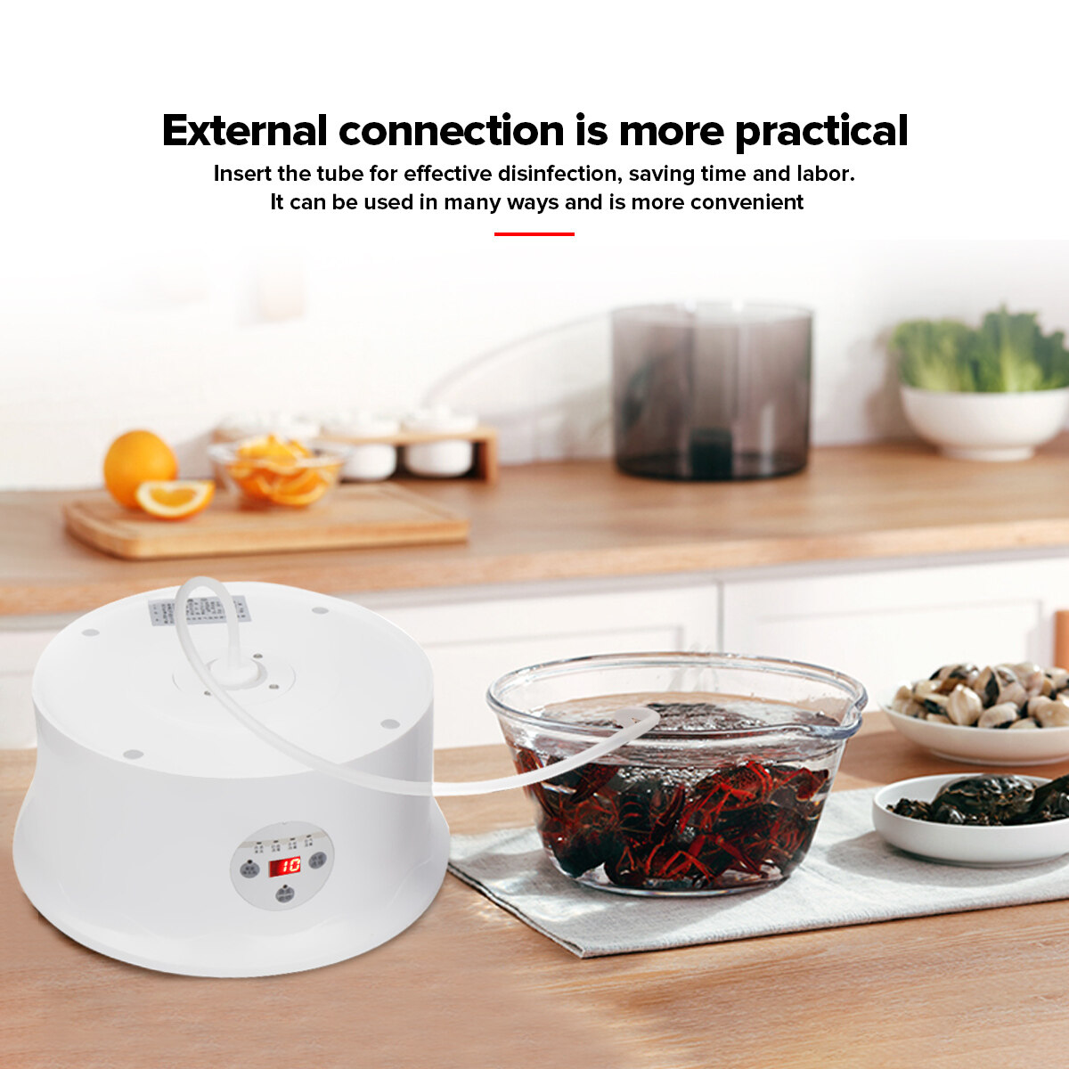 AUGIENB 9L Ultrasonic Cleaner Machine Fruits Vegetables Food Cleaning