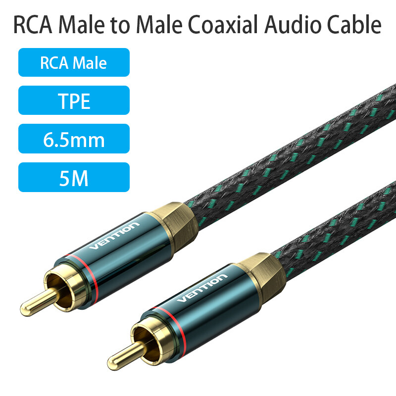 Vention S/PDIF Audio Digital Coaxial RCA Audio Cable Male to Male Stereo Video Cable Support Dolby, DTS, 5.1 channel surround sound TV Amplifier DVD