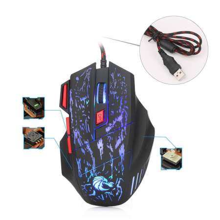Kobwa One Handed Keyboard + เมาส์สำหรับเล่นเกมส์ Mechanical คีย์บอร์ดเล่นเกม RGB LED Backlit 35 Key สำหรับ LOL/PUBG/WOW/ DOTA/OW/เกม FPS
