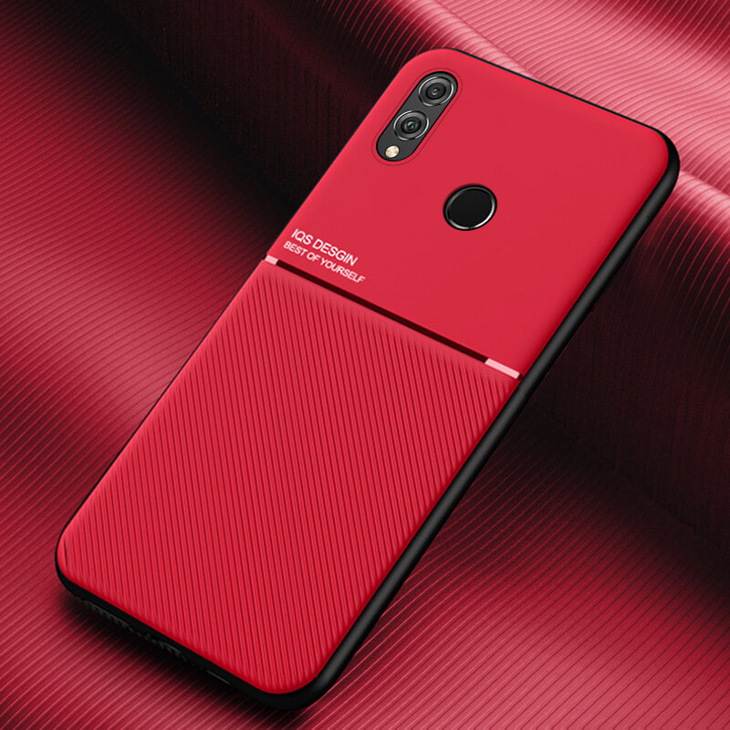 For Huawei Honor 8X Business Ultra Thin Slim Leather Texture Matte Protective Phone Casing Soft TPU Case Cover