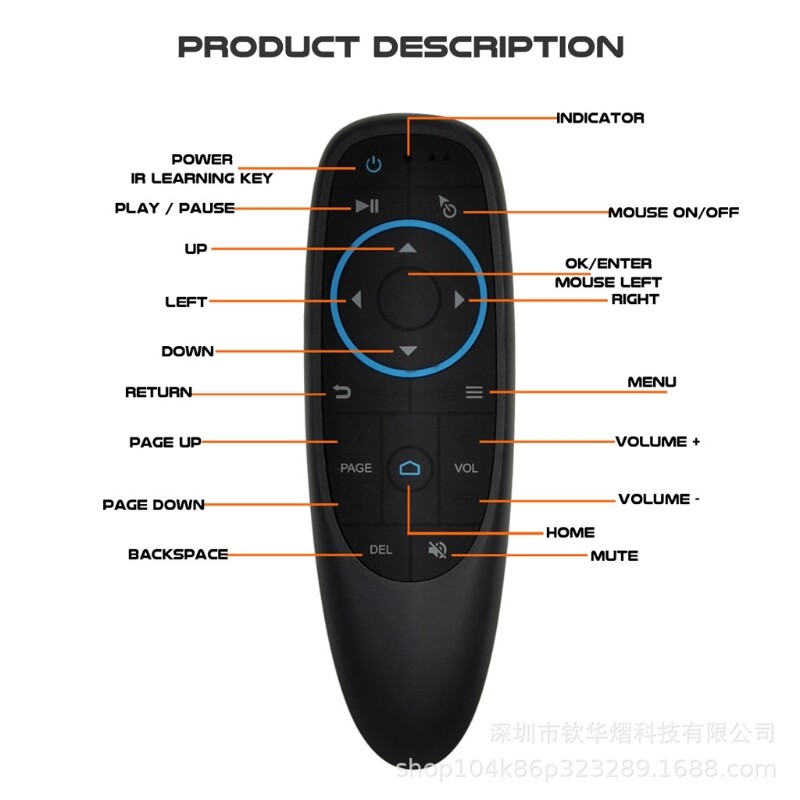 ✪【Yixin Elec】【New Arrival】 G10BTS Bluetooth-compatible Remote Control Wireless Air Mouse 6-Axis Gyroscope