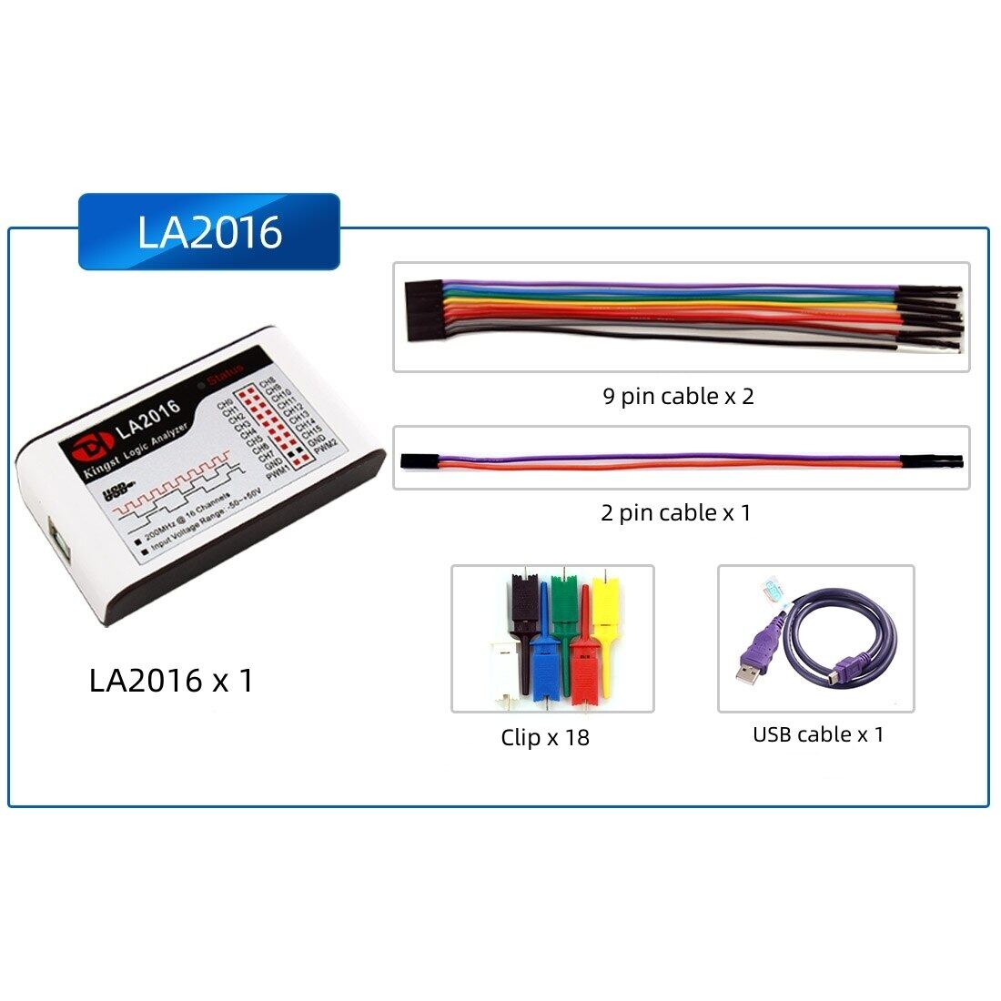 New Kingst LA1010 LA2016 16CH USB Logic Analyzer MCU ARM FPGA Debug