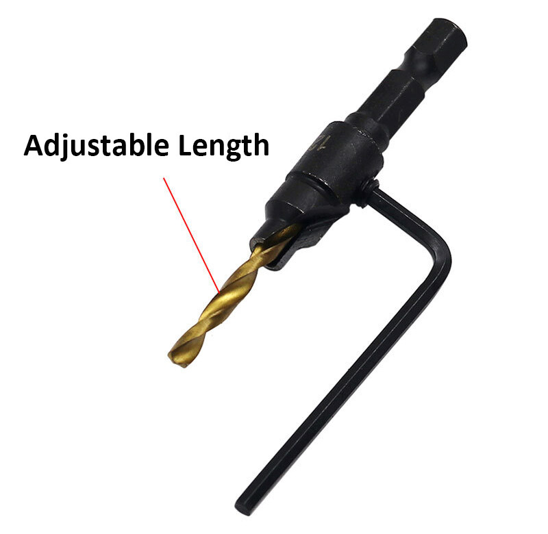[Hàng Sẵn Có] FONIX 6PC HSS Mũi Khoan Countersink Bộ Mũi Khoan Gỗ Mũi Khoan Set Cordless Bước Mũi Khoan Cho Chế Biến Gỗ Kim Loại #5 #6 #8 #10 #12