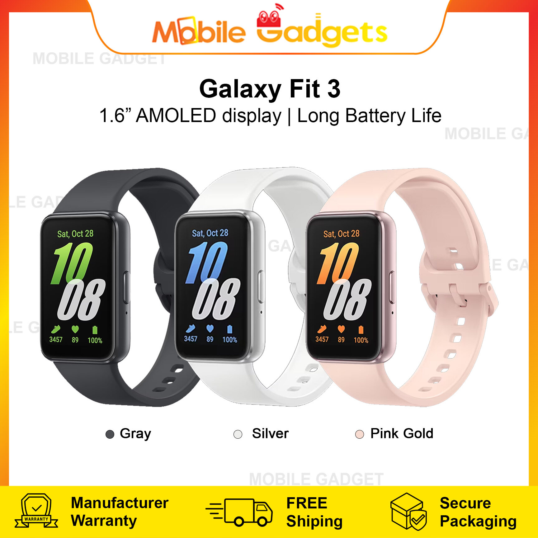 Samsung Galaxy Fit Fitness Trackers Original Malaysia New Set