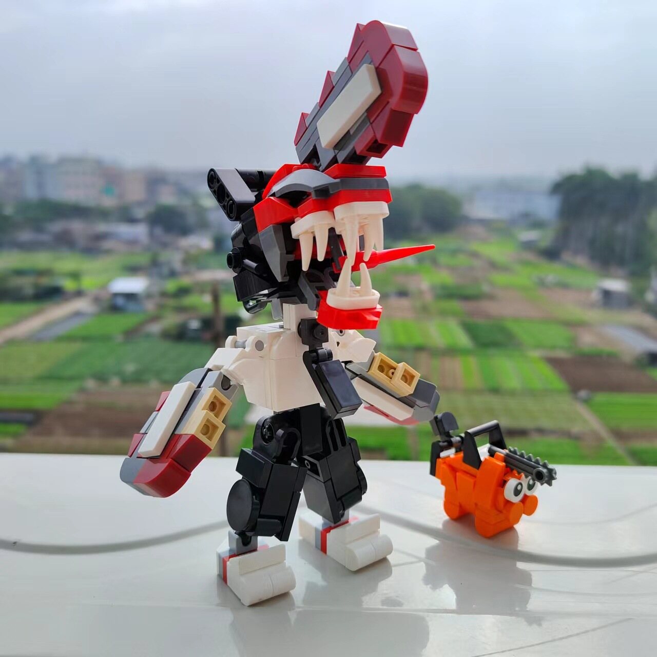 New Chainsaw Man of Pochita Building Block Toys Small Particles Puzzle Building Doll Boys Toys Christmas Gift