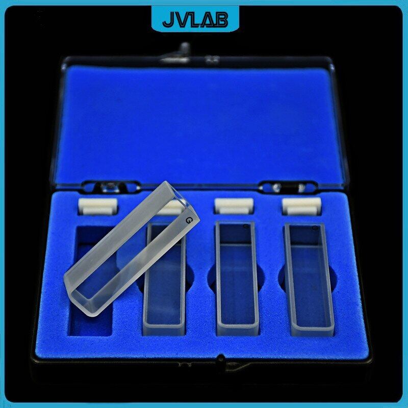 Glass Cuvette Liquid Sample Cell Light Path 10mm Absorption Cells 3.5ml Use For Spectrophotometer Frit Sintering Technology 4/PK