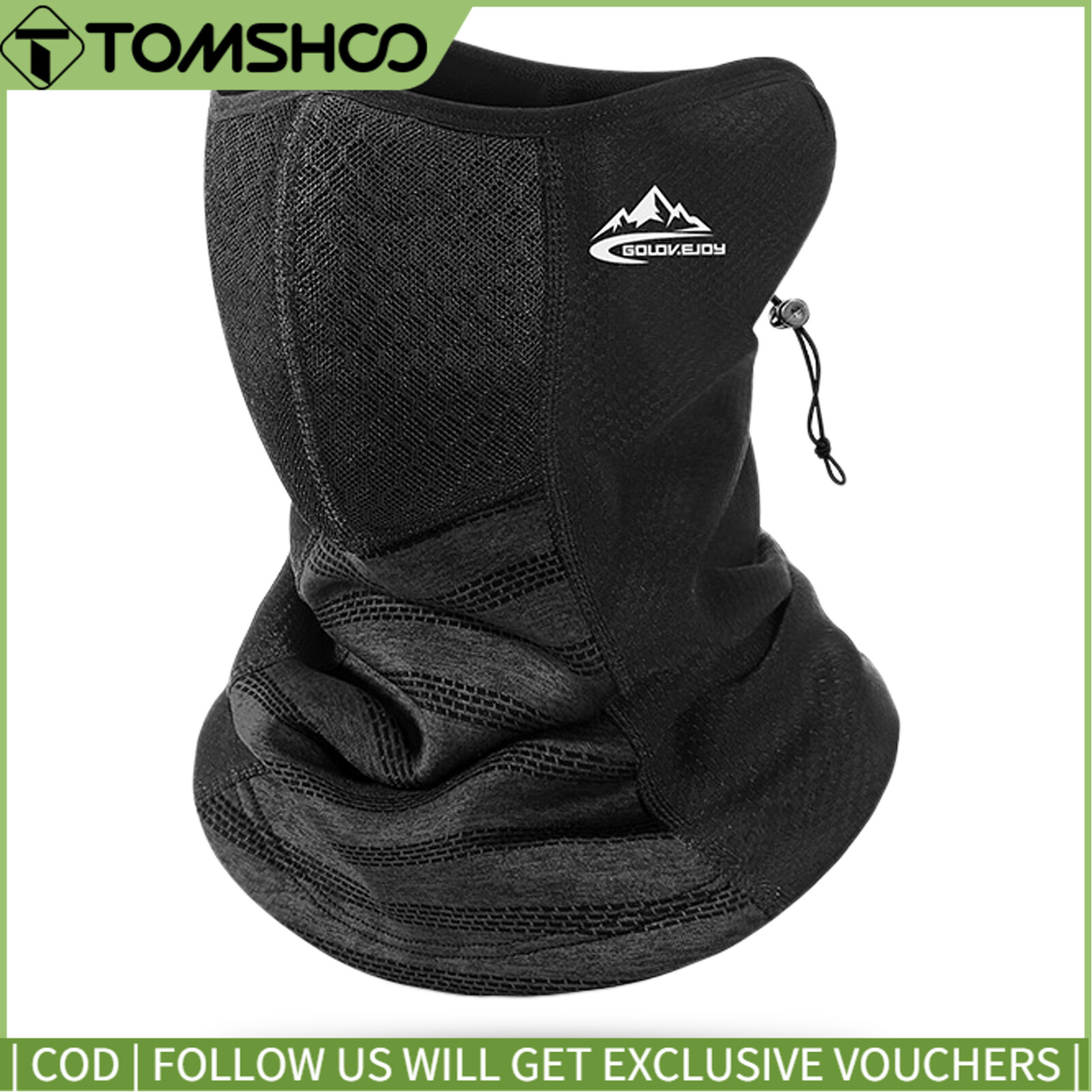 Golovejoy Winter Neck Warmer with 1pcs Active Carbon Filter Men Women Windproof Balaclava Face Cover Warm Fleece Neck Gaiter for Skiing Snowboarding Cycling Hiking Running Fishing