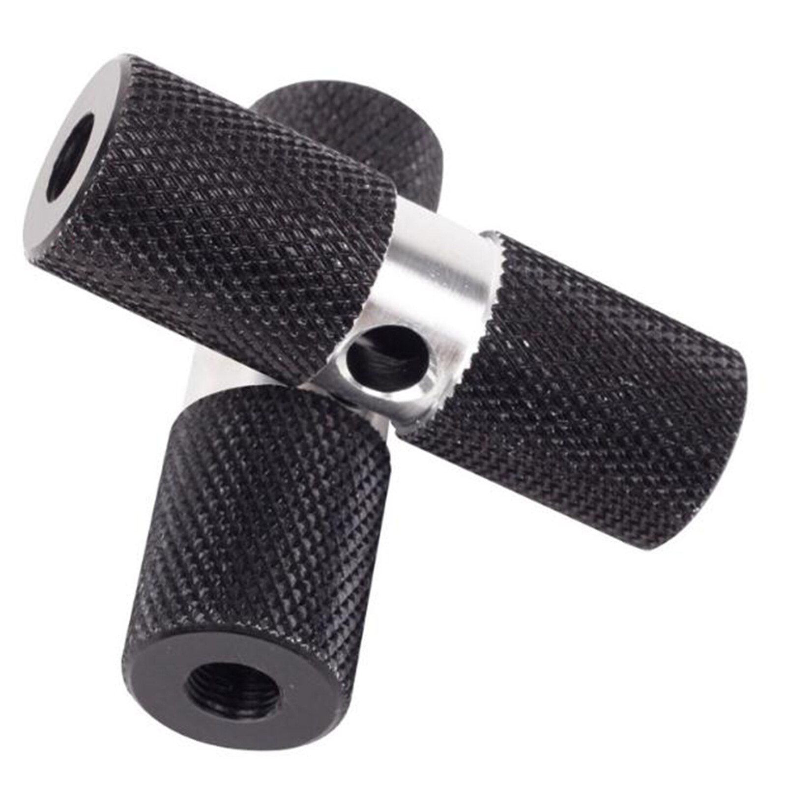 Honrane 2Pcs Cylinder Non Slip Bike Bicycle Pedals Front Rear Axle Foot Pegs Footrests
