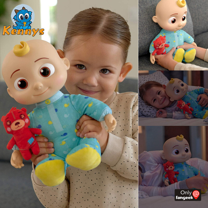 Can Sing Cocomelon Musical Bedtime Jj Doll Coco Melon Baby Original With A Soft Plush Tummy And Roto Head Press Tummy And Jj Sings Lazada