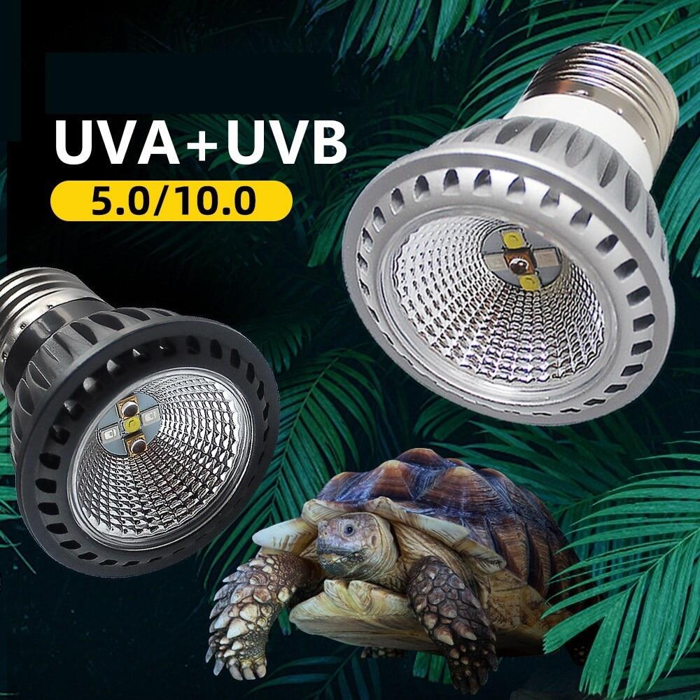 1 UVA + UVB 5.0 10.0 Đèn Mặt Trời Quang Phổ Đầy Đủ Đèn Bò Sát Bóng Đèn Rùa