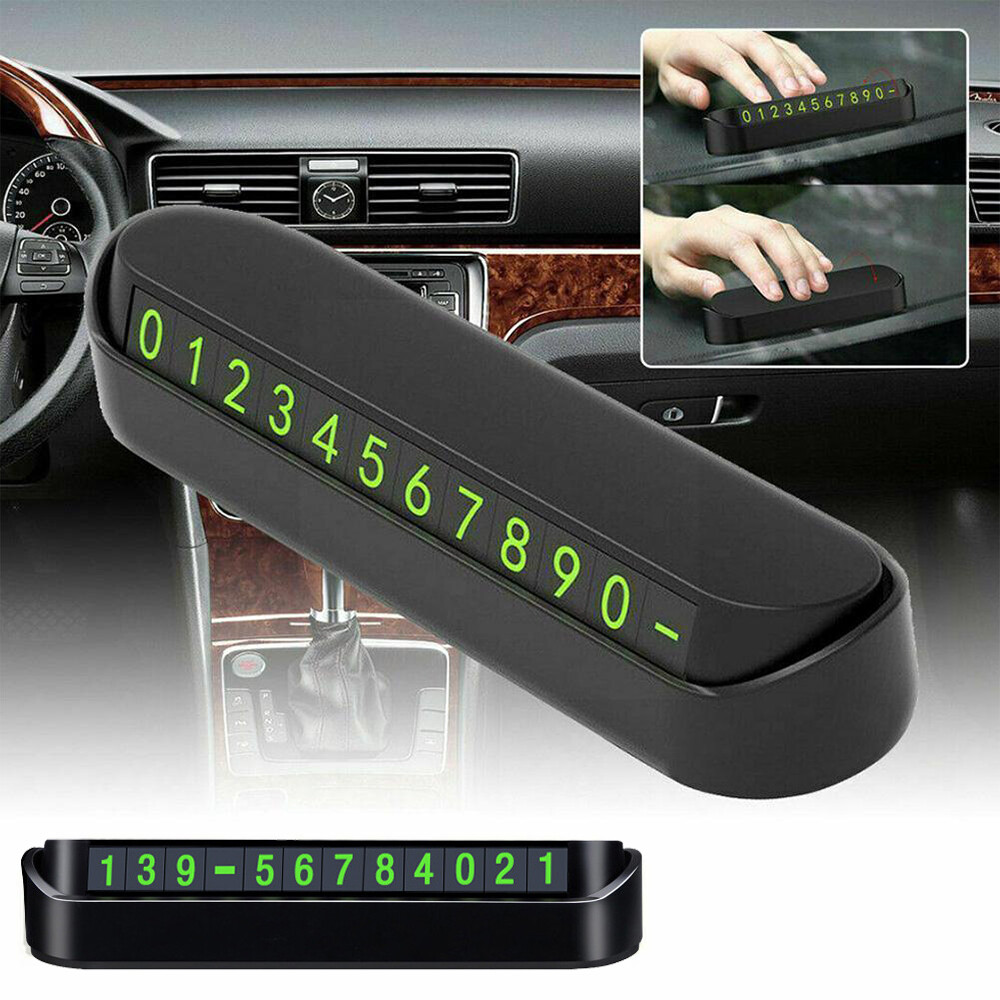 Creative Car Parking Number Temporary Parking Card Number Display Plate Parking Luminous Contact Phone Number Card Hidden Car Anti Slip