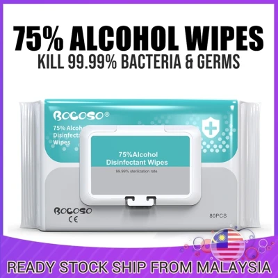 BOCOSO Alcohol Disinfection Hand Wipes Wet Tissue 80 pcs [75 PERCENT]