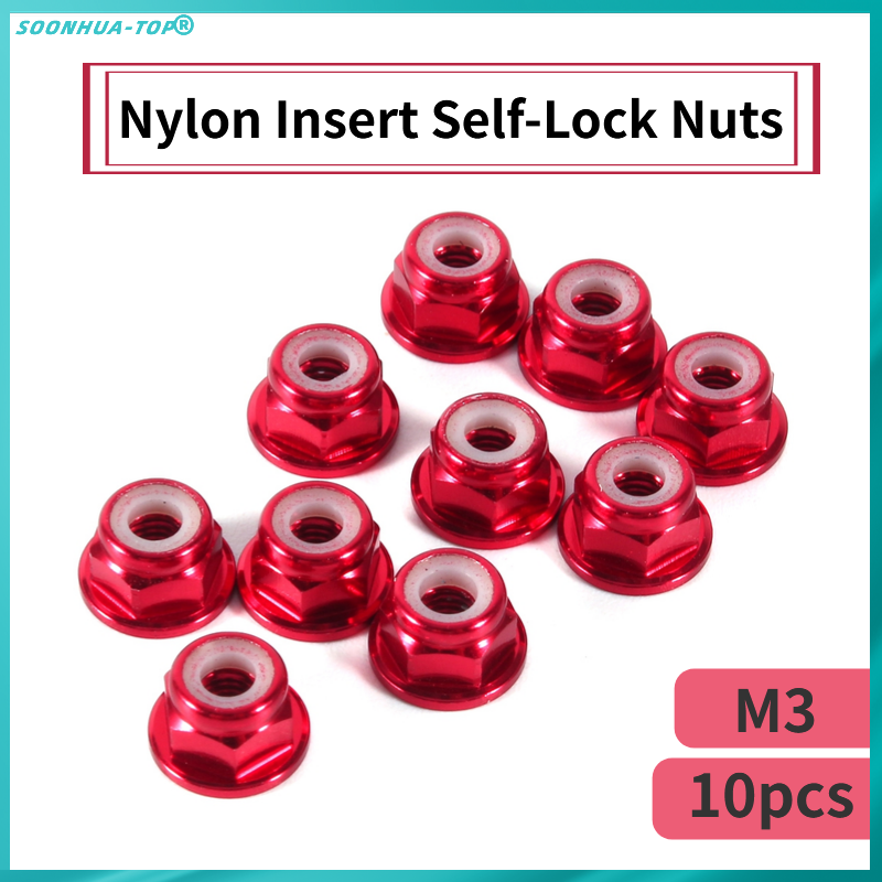 M5 Color aluminum alloy Flange nut motor Nut self-locking Screw nut 