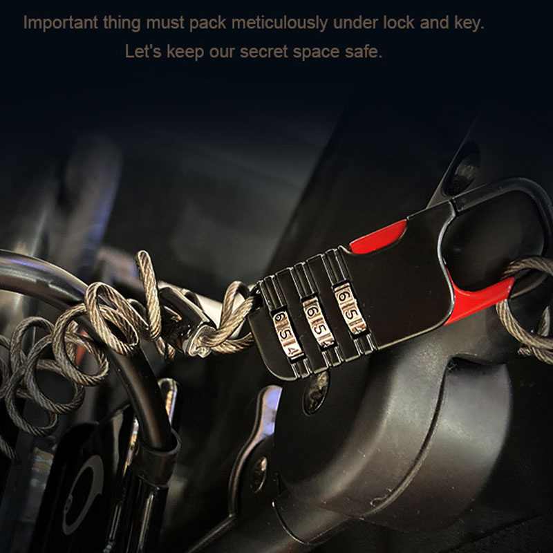 Bicycle Anti-theft Motorcycle 3 Digit Combination Password Safety Cable ...