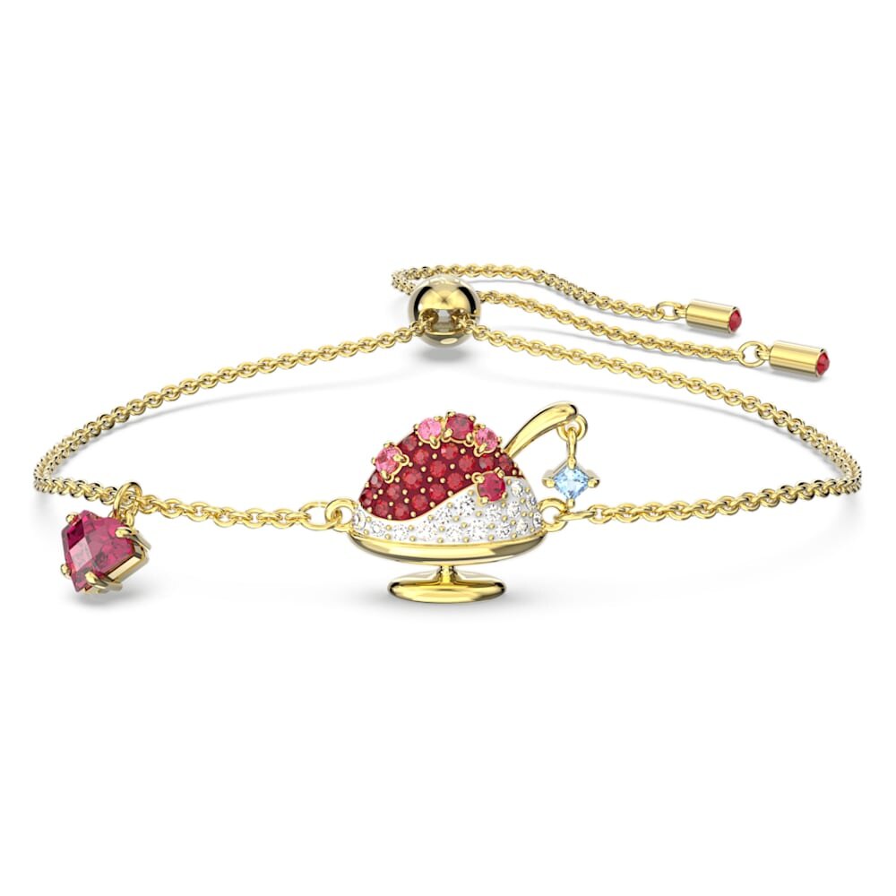 Swarovski Earrings Cariti Drop Earrings Red Bean Ice Stud Earrings Red Gold-tone plated Earring for gifts free box