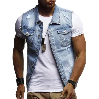 denim jacket waistcoat