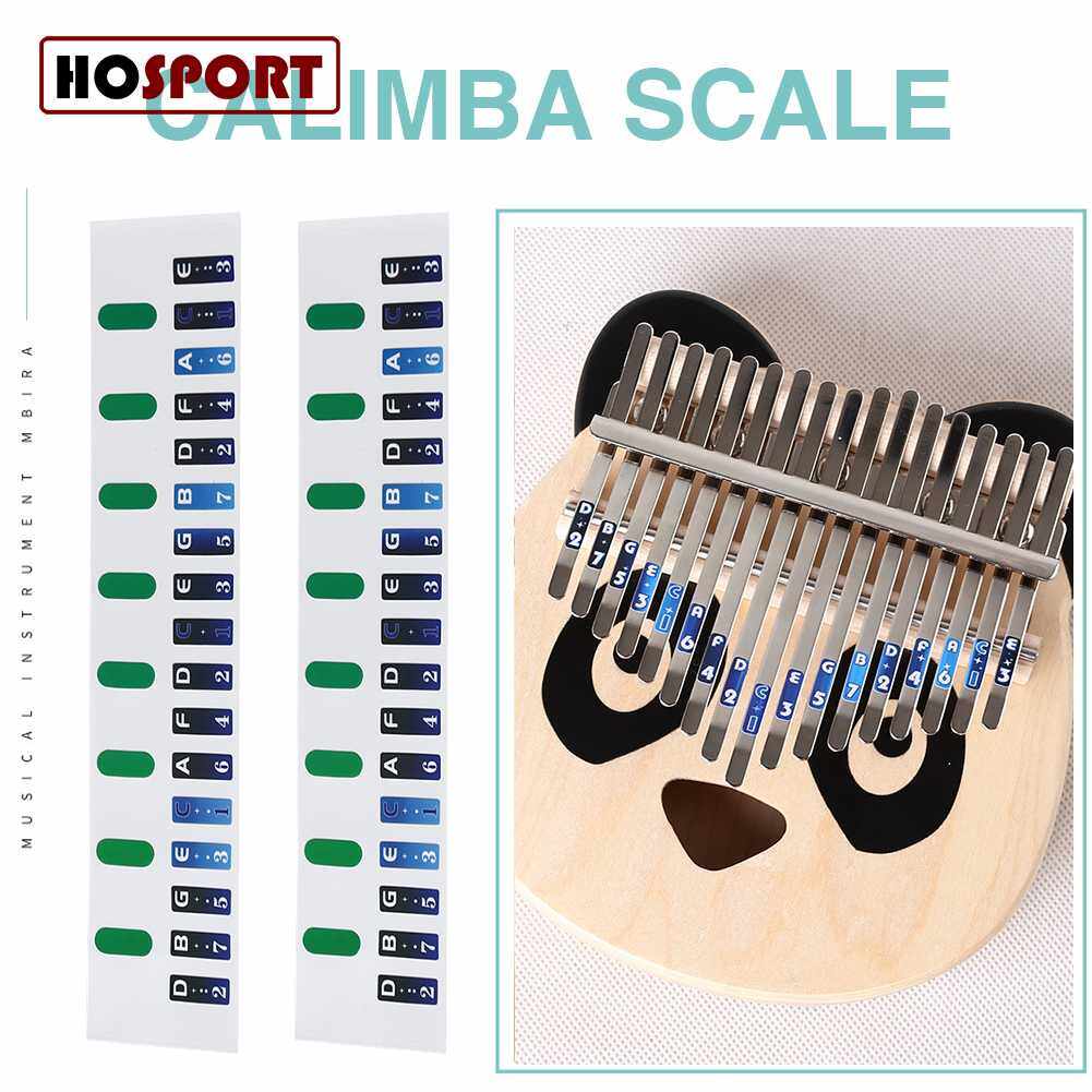 2pcs 17 Keys Kalimba Scale Sticker Thumb Finger Piano Key Note Stickers Percussion Musical Instrument Accessories for Beginner Learner