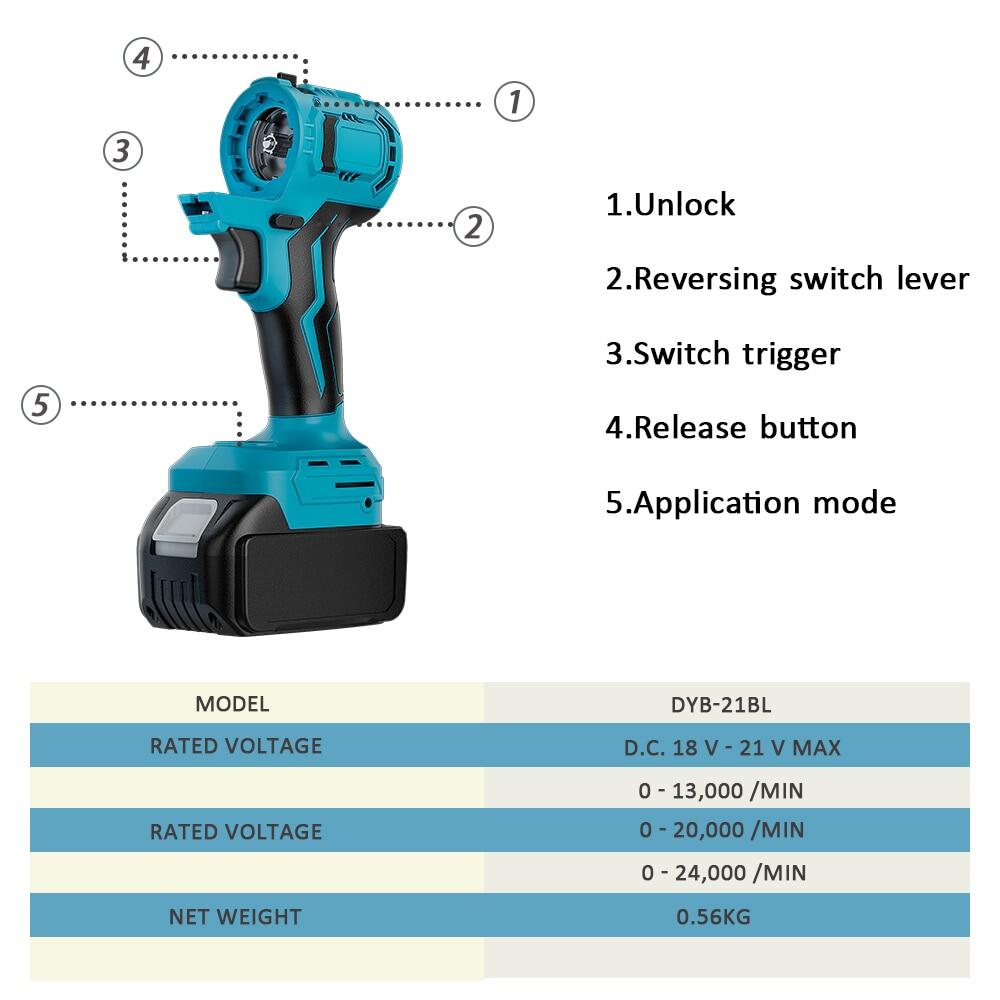 Bộ Điều Khiển Khoan Tác Động Không Chổi Than Đa Năng Máy Cưa Xích Mũi Khoan Kho Báu Điện Dao Động Nước G-un Máy Đánh Bóng Dùng Cho Pin Makita 20V