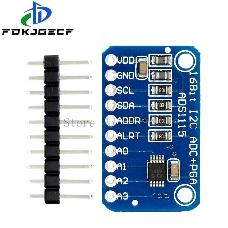 I2c ads1115 16 bit ADC 4 kênh module với lập trình Gain khuếch đại RPi 2.0V đến 5.5V