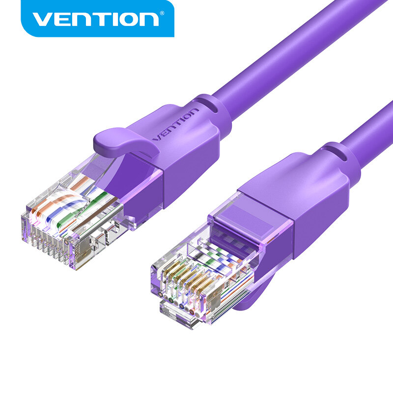 Vention Cat6 Ethernet Cable Gigabit RJ45 Network Wire Lan Cable Plug Connector Unshielded network cable 1m 2m multiple colour for Laptop Router Switch TV Internet Cable Cord Wire