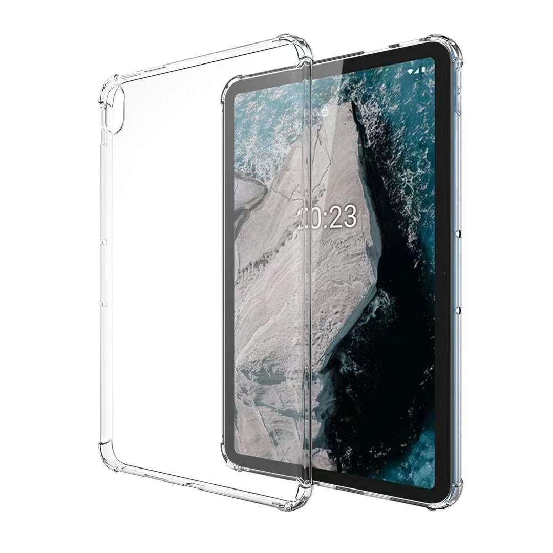 For Nokia T20 10.4" 2021 Tablet Protector Case for NokiaT20 Tab T 20 10.4-inch Simple Transparent Four-corner Anti-drop Soft TPU Protection Cover
