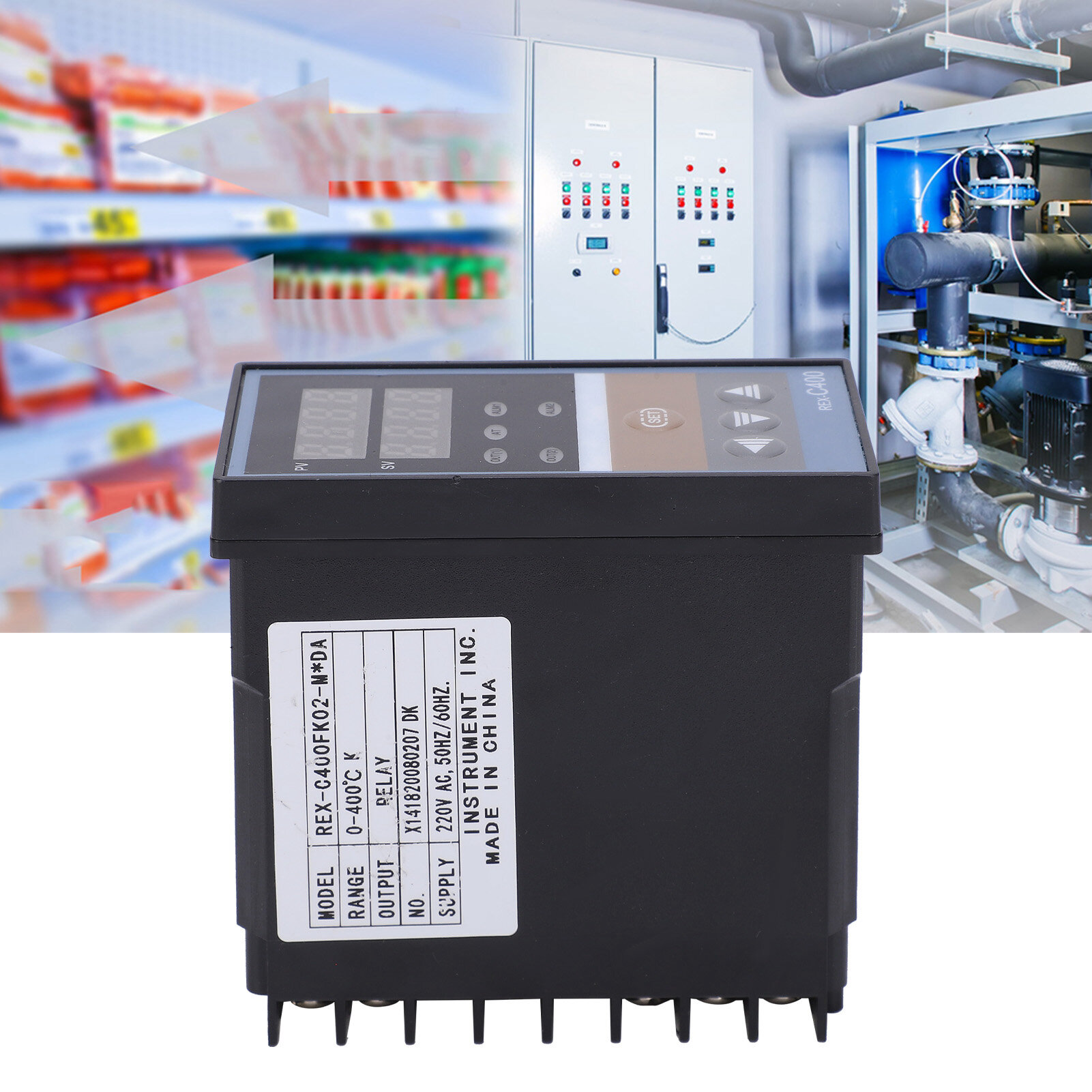 BERM Temperature Controller Smart Adjustable Regulator Thermostat Switch REX‑C400FK02‑MxDA 220V