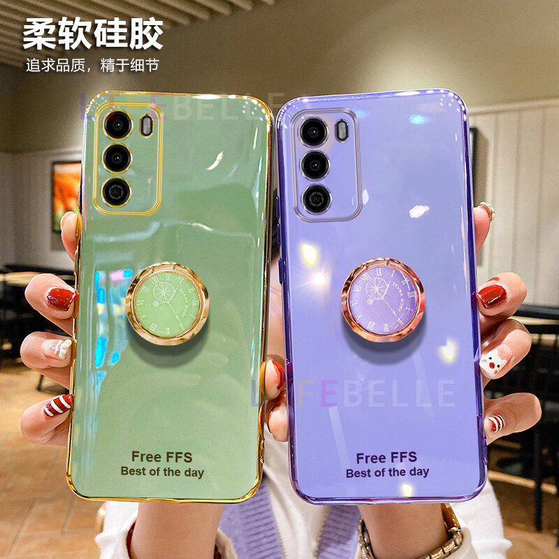 LIFEBELLE Ốp Cho Xiaomi POCO M3 Ốp Có Giá Đỡ Nhẫn Đeo Ngón Tay, Ốp Điện Thoại Nữ Chống Sốc Mạ Sáng Bóng Siêu Mỏng Sang Trọng Ốp Bảo Vệ Điện Thoại Di Động Chống Sốc Silicon TPU Mềm