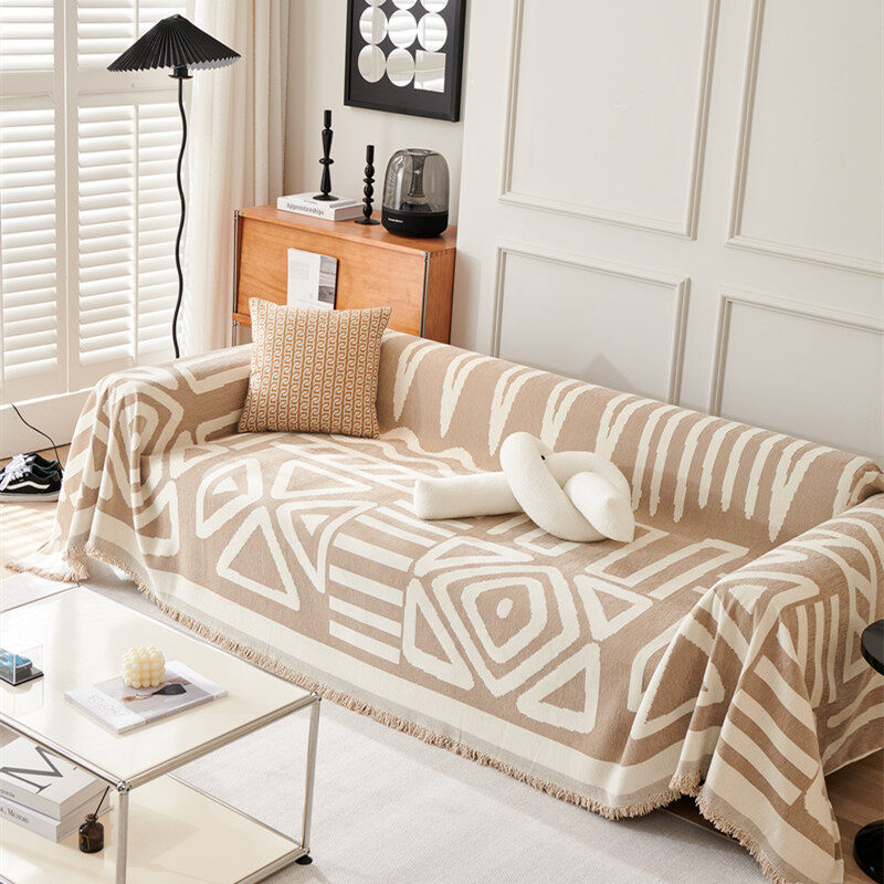 Sofa Chenille Sofa Cover Bohemian Style Sofa Blanket Full Cover Sofa Throw Cover Retro Style Non-slip Sofa Dust-proof Towel