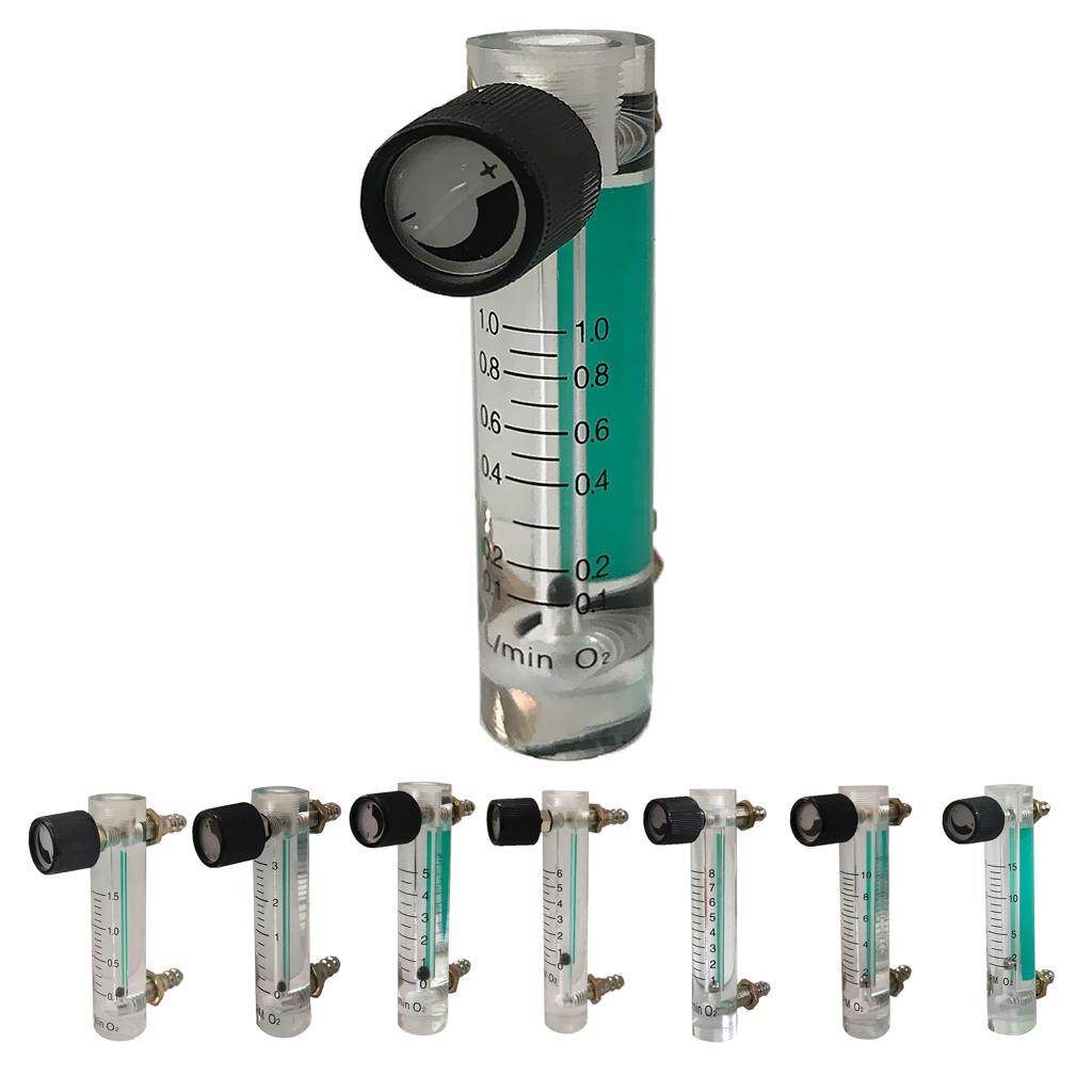 Baoblaze Adjustable Flow Meter 1-15LPM Gas Flowmeter for Oxygen Air Gas Conectrator