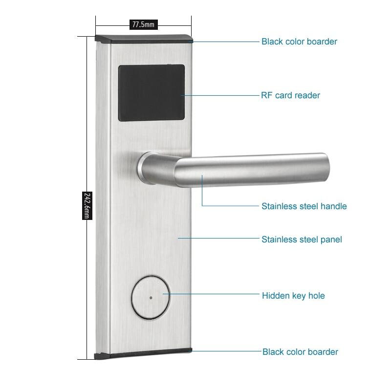 Phần mềm miễn phí khóa cửa khách sạn RFID thẻ IC Hệ thống khóa khách sạn