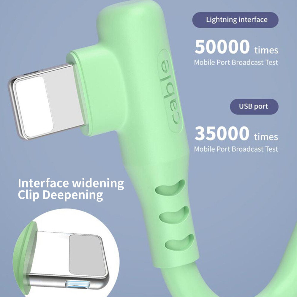 TOPZERO Cáp USB C 90 Độ 5A Cáp USB Type C Silicon Lỏng Sạc Nhanh Cáp Micro USB Để Chiếu Sáng Điện Thoại 12 Pro Max Samsung Huawei OPPO Vivo Xiaomi