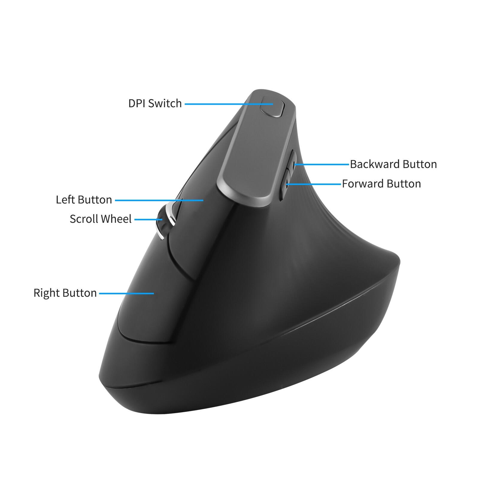 Chuột Đứng Công Thái Học Khỏe Mạnh Chuột Quang Chơi Game USB Chuột Không Dây Máy Tính 1600 DPI Cho Máy Tính Xách Tay Máy Tính Văn Phòng Máy Tính Bảng Windows