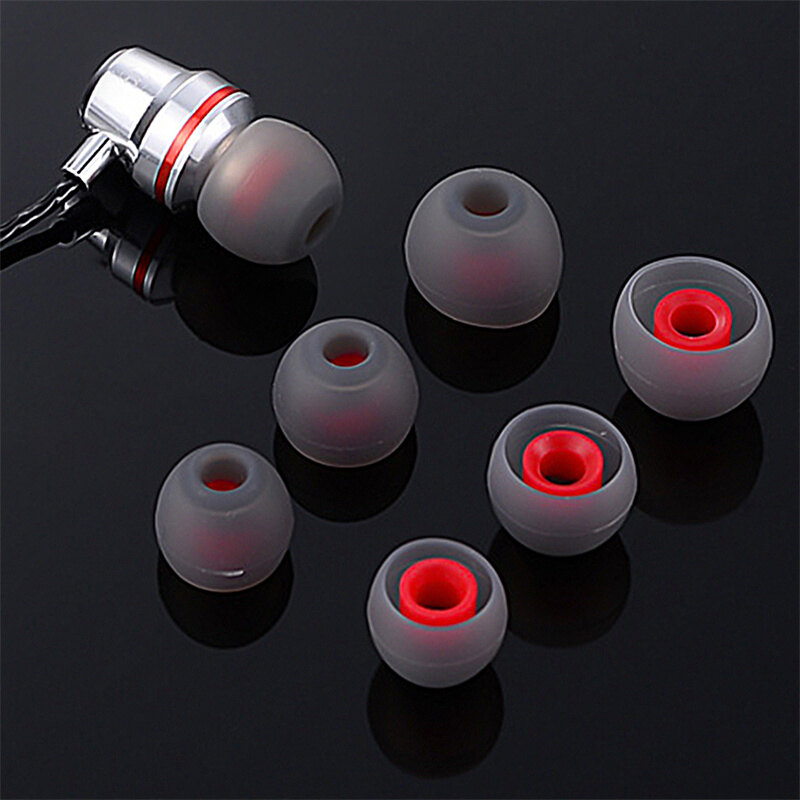 3 cặp Silicone trong tai Tai nghe bao gồm nắp thay thế Earbud lời khuyên nút tai nghe nhét tai Earplug Miếng đệm tai đệm thời trang phổ quát eartips