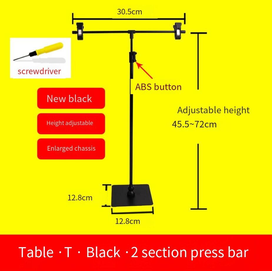 Adjustable Metal Banner Holder Table Top Banner Display Poster Stand T Shaped Banner Stand