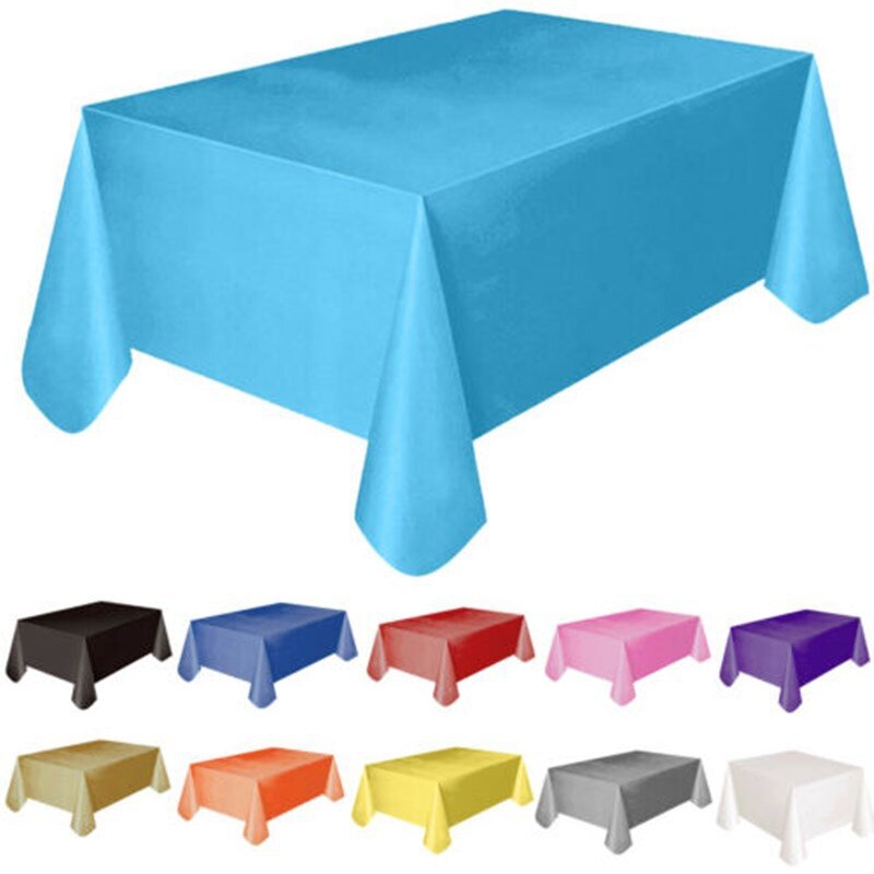 137*183cm plastic disposable color tablecloth party decor Lazada PH