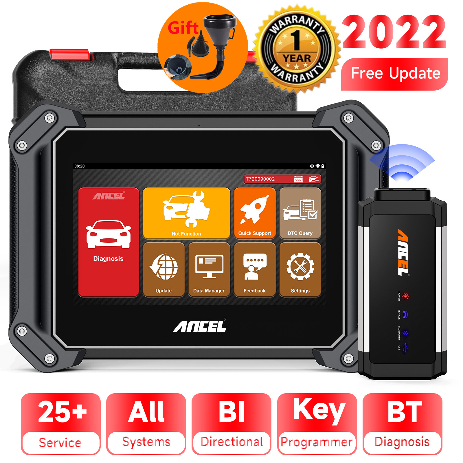 ANCEL V6 PRO+ Enhanced OBD2 Scanner Full System for All Cars with 25 ...