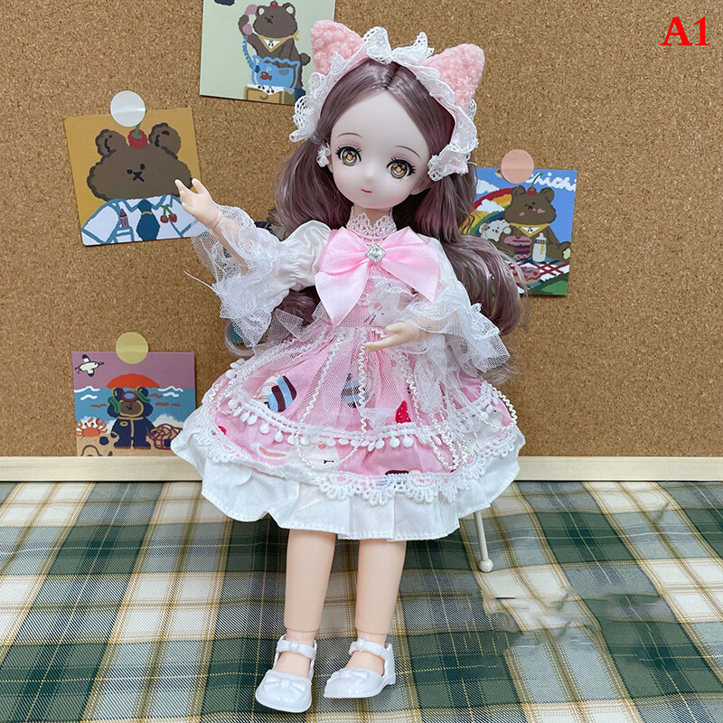 PINGZ 30cm Doll Princess Dress Up Clothes Play House Doll Children Toy