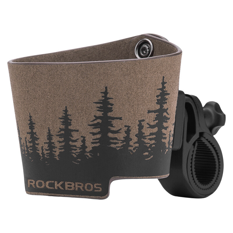 ROCKBROS Bicycle Bottle Cage Coffee Cup Holder Motorcycle Bottle Holder Classic Leather Cup