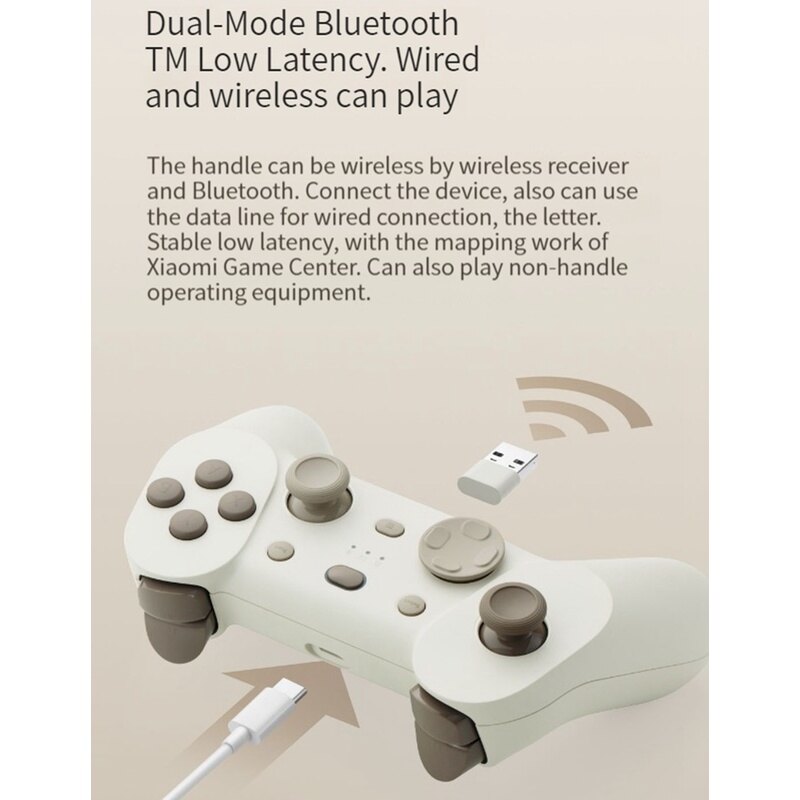 Xiaomi Gamepad Dual Mode Bluetooth Game Controller With Joystick 6-Axis Gyro Linear Motor Support Android/Windows/Pad/TV/PC