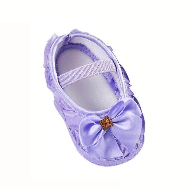 Toddler Kid Baby Girl Rose Bowknot Elastic Band Newborn Walking Shoes