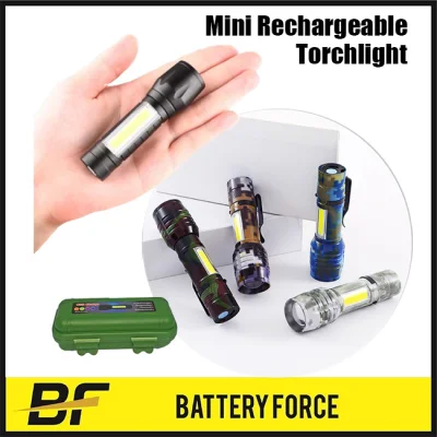 3 Mode USB Rechargeable High Power Mini LED Torchlight Flash Torch