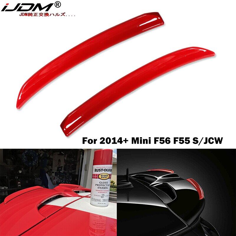 Brand New Sport Red/Carbon Fiber Pattern Style Black Color JCW Spoiler ...